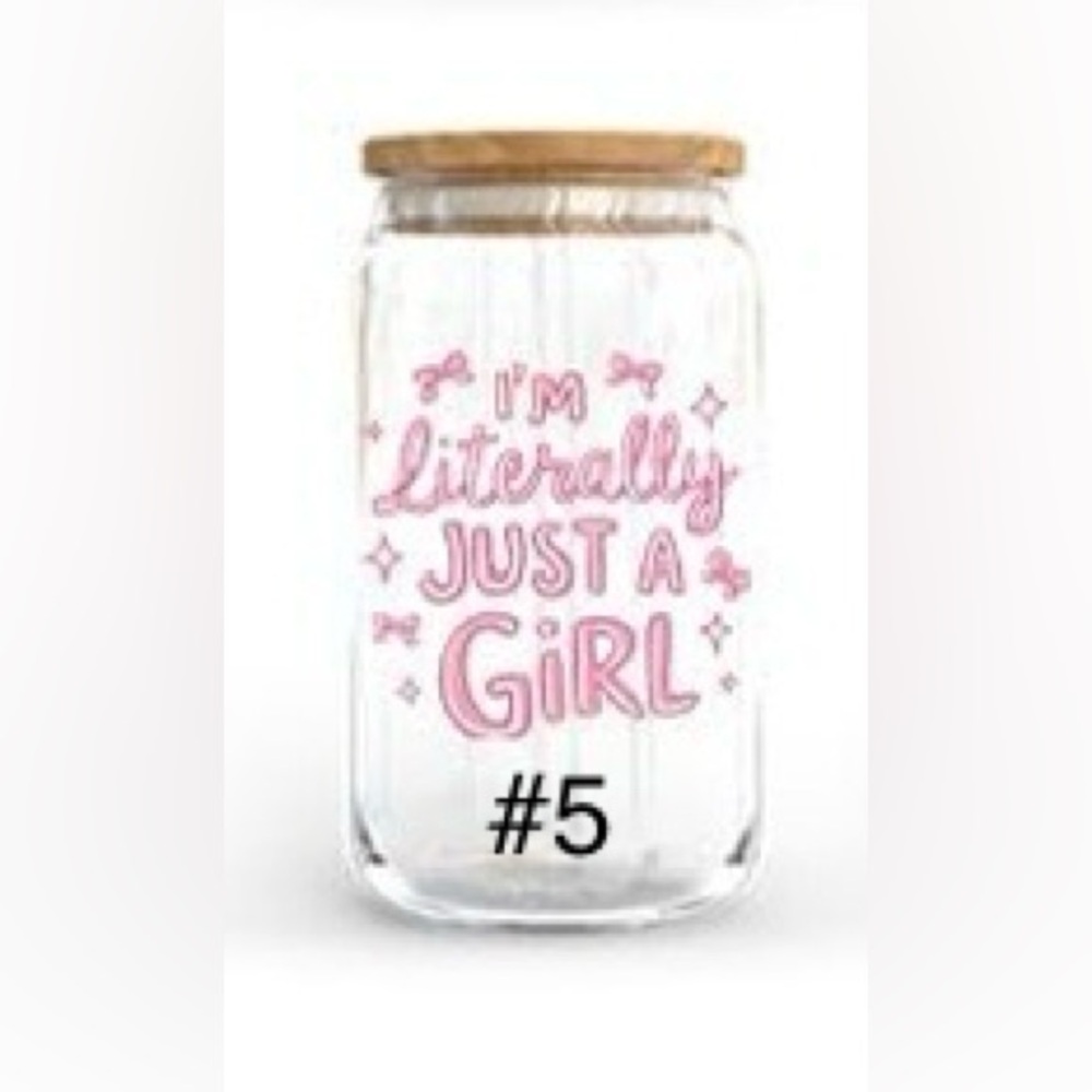 Buy now *16 ounce glass with bamboo lid and straw handcrafted - Picture 4 of 14